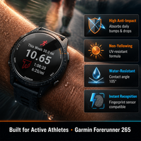 Protector de Pantalla Autorreparable para Reloj Inteligente Garmin Forerunner 265, Película de Hidrogel TPU Precortada, Marco de Instalación OEM, Venta al Por Mayor