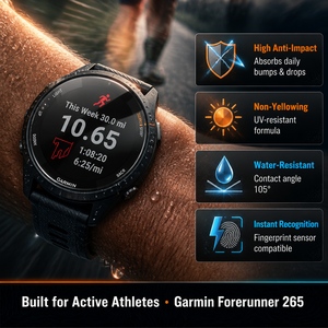 Protector de Pantalla Autorreparable para Reloj Inteligente Garmin Forerunner 265, Película de <span class=keywords><strong>Hidrogel</strong></span> TPU Precortada, Marco de Instalación OEM, Venta al Por Mayor - Product Image 4