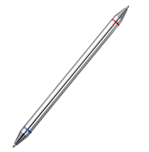 Promotional Gift Dual Tip Metal Pen, Custom <b>Engrave</b> Laser logo 2 Colors Metal Ball Pen with Blue and Red Ink - Product Image 2