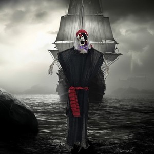 Halloween Falando Assustador Elétrico Animado Lifesize Fantasmas Voadores Esqueleto para Fontes Indoor Partido Cemitério Exterior - Product Image 3
