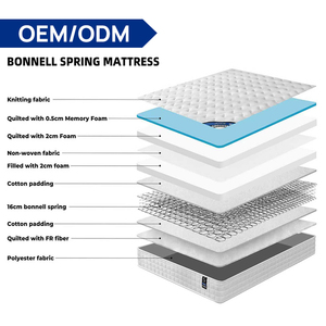 Matelas King Size UK à ressorts Bonnell compressé, en stock, pas cher, pour chambre à coucher, UK2601, éponge hautement élastique de qualité supérieure, certifié OEKO-TEX - Product Image 4