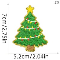 Patchs brodés thermocollants de Noël rouges et verts en gros : Père Noël, globe de neige, sapin – Appliques festives d'hiver pour cadeaux de fêtes