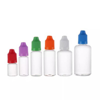 Blanc Vide Compressible Portable Eye Liquide Petits Conteneurs Rechargeables En Plastique Transparent 10ml Flacon compte-gouttes avec Bouchon à l'épreuve des enfants