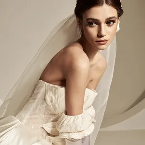 Women Sexy Bra Off Shoulder Backless Floor Length Ruffle Evening Maxi Wedding Dress MK325