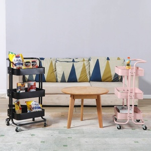 Chariot de rangement mobile Zxm avec roulettes, étagère multi-niveaux pour cuisine, salle de bain et beauté, design moderne - Product Image 6