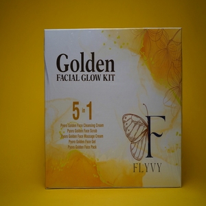 Kit Facial Golden Glow de 5 Pasos, Set de Cuidado de la Piel Antienvejecimiento e Iluminador, Exfoliante de Limpieza Profunda, Crema de Masaje, Mascarilla Facial - Product Image 2