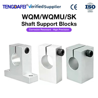 Support de fixation fendu en alliage d'aluminium en forme de T pour arbre de guidage sans gorge, usiné CNC, anodisé
