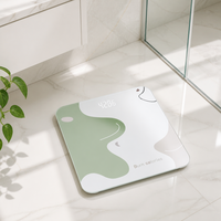 Pèse-personne numérique artistique vert, brûle-calories, verre trempé haute résistance blanc, affichage LED dissimulé, appareil quotidien