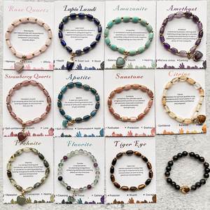 Natural Stone <b>Bracelet</b> Colorful Glass Beaded Zodiac Sign Energy Custom Jewelry Card for Wholesalers One-stop Sourcing - Product Image 3
