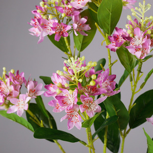 Fiore Artificiale <span class=keywords><strong>a</strong></span> Ramo Singolo, Fiore <span class=keywords><strong>a</strong></span> Stella Viola, Decorazione Commerciale, Ornamento Stile Giardino di <span class=keywords><strong>Monet</strong></span>, Fiore Artificiale di Lillà - Product Image 6