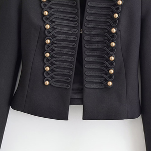 PB&ZA Damen 2026 Frühling/Sommer Neue Mode Schwarzer <span class=keywords><strong>Blazer</strong></span> Mantel Vintage-Knopfleiste Figurbetonte Kurze Damen-Oberbekleidung Chic - Product Image 4