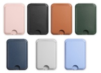 Dompet Kartu Kulit PU Custom Logo Grosir dengan Magsafe, Dompet Kartu Magnetik Promosi Berkualitas Tinggi untuk Ponsel
