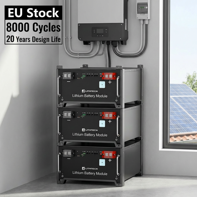 8000cycles Ready CAN 10-Year Warranty 48V 314Ah Stackable Home Energy Storage System LiFePO4 Lithium Batteries 51.2V 15kWh Solar