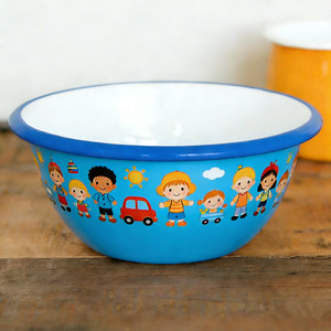 Tazones de 20 oz, Duraderos, Aptos para Horno, Azules, con Logotipo Personalizado, Vajilla de Cocina, Infantiles, Ecológicos, de Esmalte, Decorativos, para Ensalada, Cereal y Sopa - Product Image 1