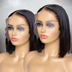 Perruques en cheveux humains bouclés birmans double trame, indiens bruts, roux 99j, lisses comme des baguettes, pour femmes noires - Product Image 3