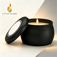 Bougie parfumée en cire de soja en boîte métallique dorée, marque privée, aromathérapie, luxe, cadeaux de mariage, parfum d'ambiance, vente en gros