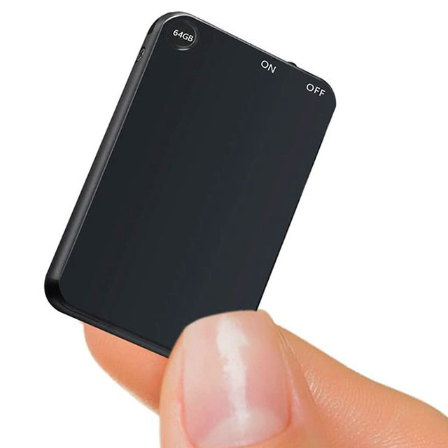 V15 Super Thin Rechargeable Voice Recorder Supports 128GB Storage and Voice Activated One Key Operation Dictaphone