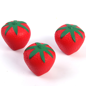 Pelota Antiestrés de Espuma de PU con Forma de Fresa Personalizada para Promoción y Regalo, Frutas y Verduras - Product Image 5