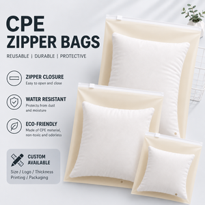 Bolsas de Almacenamiento con Cierre CPE, Reutilizables, Resistentes al Agua, Protectoras, con Logotipo Personalizado, para Fundas de Almohada - Product Image 1