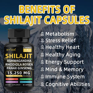 Nueva buena fórmula lista vitaminas un <span class=keywords><strong>ginseng</strong></span> Ashwagandha y shilajit cápsula pura salud del Himalaya 8 en 1 suplementos energéticos - Product Image 2