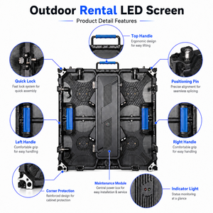 จอ LED ให้เช่าสำหรับใช้งานกลางแจ้งแบบกันน้ำ P2.976 ความละเอียดสูง รีเฟรชเรทสูง สำหรับการแสดงบนเวที - Product Image 4