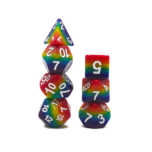 <span class=keywords><strong>Jeu</strong></span> de dés à 12 faces faits à la main, personnalisés, complets (D4, D6, D8, D10, D12, D20), dés polyédriques en résine à noyau liquide et bords nettoyés - Product Image 2