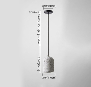 Lámpara Colgante LED Cilíndrica de Terrazo Moderno al por Mayor, Luces Colgantes de <span class=keywords><strong>Cemento</strong></span> <span class=keywords><strong>Gris</strong></span> Estilo Nórdico Industrial para Isla de Cocina - Product Image 2