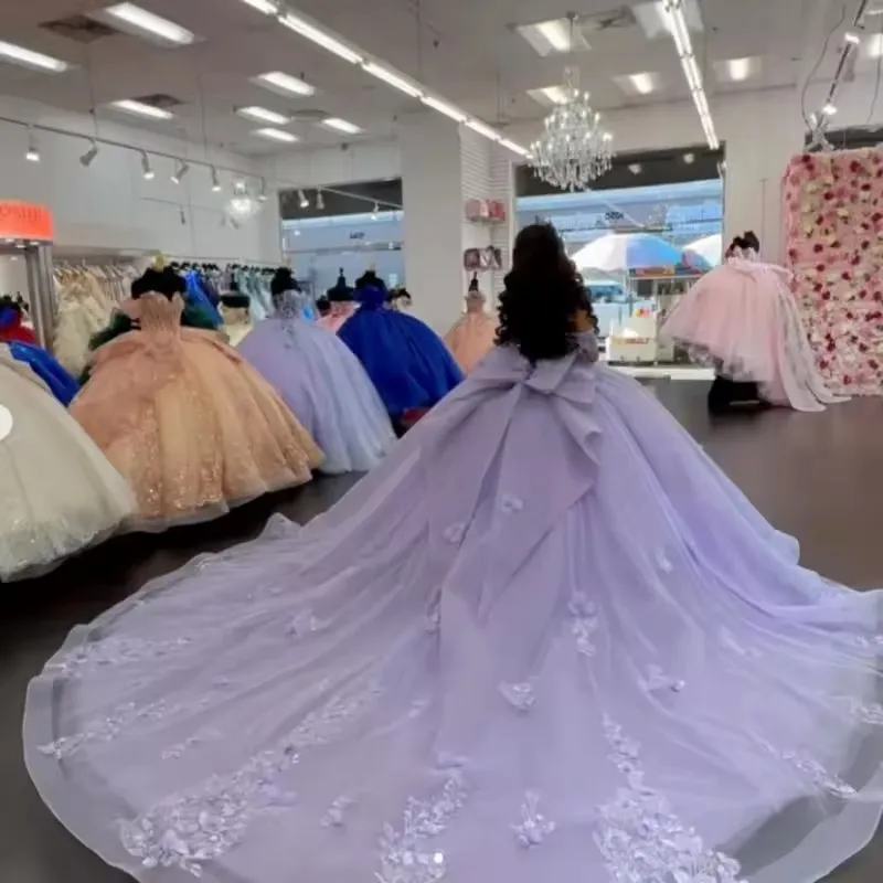 quinceanera ball dress lavender