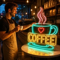 Enseigne néon LED personnalisée avec texte, créez votre enseigne néon flexible pour les salons de thé