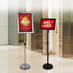 Factory Silver A4 A3 Lobby stand landscape sign frame piedistallo Poster Stand - Product Image 2