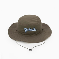 Sombrero de Pescador de Nailon de Secado Rápido, Sombreros de Senderismo de Ala Ancha, Gorra de Senderismo Unisex para Exteriores con Correa para la Barbilla