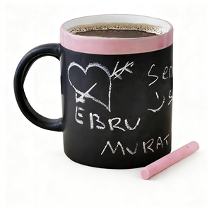 <span class=keywords><strong>Tazze</strong></span> in Ceramica Effetto Lavagna con Bordo Smaltato Colorato / <span class=keywords><strong>Tazze</strong></span> <span class=keywords><strong>da</strong></span> Caffè Effetto Lavagna - Product Image 1