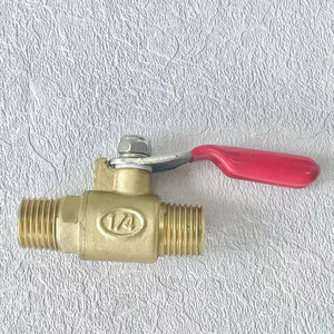 Robinet à bille manuel en bronze de qualité supérieure avec filetage mâle 1/4 pouce pour cylindre de compresseur d'air - Product Image 1