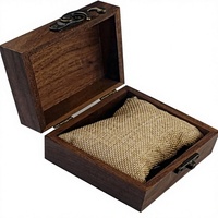 Boîte en bois de noyer portable LONMAIX pour artisanat, bijoux, montres et objets de souvenir - Cadeau (noyer)