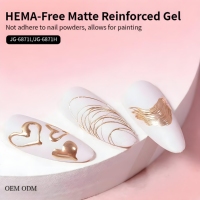 TRIONE Gel de renforcement mat 2 en 1, gel de finition fonctionnel, sans HEMA, auto-nivelant, base forte pour le renforcement et la réparation des ongles