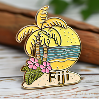 Nuevo Imán Metálico 3D de Árbol de Coco de la Isla Fiji, Recuerdo Turístico, Imán para Refrigerador