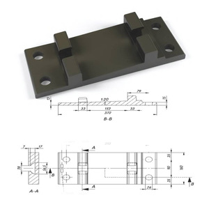 Fijaciones de Rieles de Ferrocarril de Alta Calidad, Placa Base de Acero para Ferrocarril, Piezas de Tren - Product Image 1