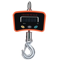 Báscula Electrónica de Gancho de 500 kg, Báscula Industrial para Grúa de 1000 kg, Báscula Electrónica Recargable, Báscula de Pesaje Electrónica