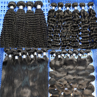 Extensions de cheveux humains 100% naturels, lisses, Remy, vierges, bruts, de vison, brésiliens, péruviens, indiens, à cuticules alignées, en mèches, pour tissage, abordables, pour revendeurs