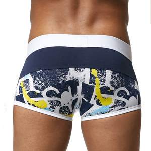 Shorts Basics Sexy All Over Print Herren Boxer Sexy Custom Mit Verpackung Green ice Herren Unterwäsche Oem Boxer Briefs Long - Product Image 2
