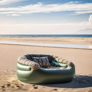 أريكة هوائية قابلة للنفخ أريكة مقاومة للماء محمولة تصلح للاستخدام في حمامات السباحة والشاطئ والتنزه ورحلات النزهات في الفناء الخلفي