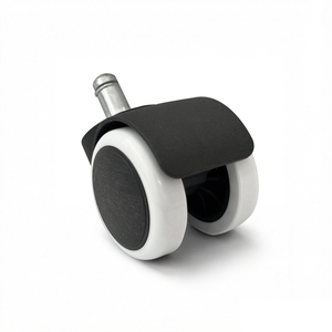 Roulettes modernes noires et blanches de 2 pouces, type tige filetée M10 M11, pivotantes, esthétiques, pour chaise de bureau - Product Image 2