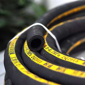 สายยางสีดำแบบมีสายรัด  ท่อยาง NBR ทนแรงดัน ทนความร้อน  <span class=keywords><strong>ต</strong></span>ัวรัดท่อผ้า  ปั๊มลม  เครื่องเจาะหิน  สายลมสำหรับเครื่องเจาะลม - Product Image 2