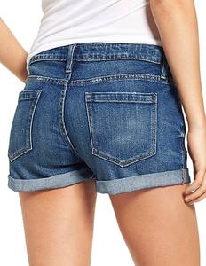 Jeans bleus de qualité supérieure, vente en gros de shorts en denim serrés, jeans en denim personnalisés, shorts en denim noirs décontractés de qualité supérieure pour femmes - Product Image 4