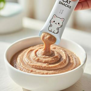 מוצר חדש בסיטונאות יונוויי 3 ב-1 מארז מזון רטוב לחתולים, ניתן לליקוק, ללא דגנים, חטיף חתולים טבעי, חטיפי חתולים קרמיים - Product Image 3