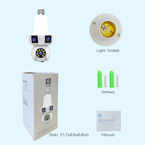 Nouveauté 12mp V380 <span class=keywords><strong>Wifi</strong></span> 360 panoramique trois lentilles <span class=keywords><strong>E27</strong></span> sécurité à domicile sans fil ampoule PTZ caméras - Product Image 6