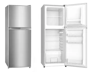 KD138F สแตนเลสตู้แช่แข็งด้านบนคอมเพรสเซอร์ตู้เย็นความจุ 300L คู่มือ Frost-ฟรีละลายน้ําแข็งในครัวเรือนโรงแรมใช้ US UK
