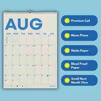Calendrier imprimé inspiré des plans architecturaux avec détails de dessins techniques et système de référence de grille pour les studios de conception