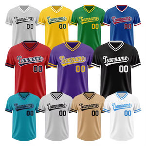 Özelleştirilebilir boş Retro beyzbol forması gençlik softbol üniforma nakış süblimasyon dikişli Logo takım adı yumuşak Jersey - Product Image 2