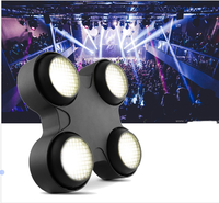 Luces de Escenario Impermeables de 4 Ojos, 4x100W, Luz de Audiencia, Blanco Frío + Blanco Cálido, Luz Cegadora LED COB para DJ, Discoteca, Boda, Iglesia
